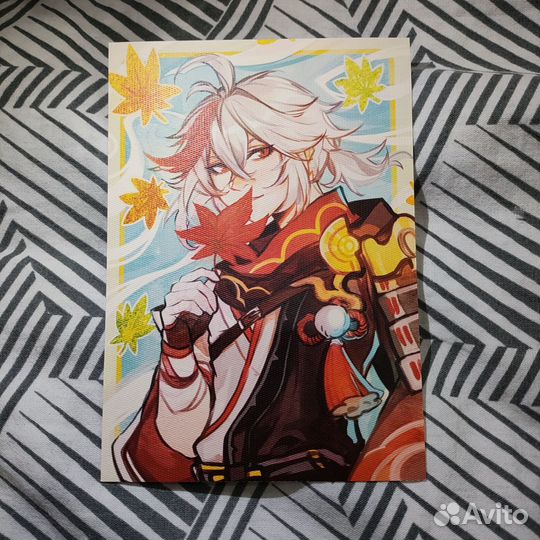 Авторские аниме открытки Genshin Impact