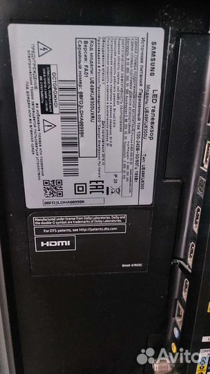 Продам телевизор бу smart samsung 4к