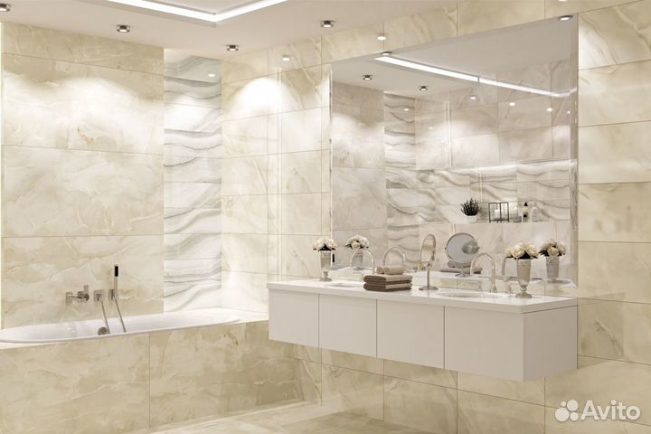 Плитка керамогранит 120x60 бежевый