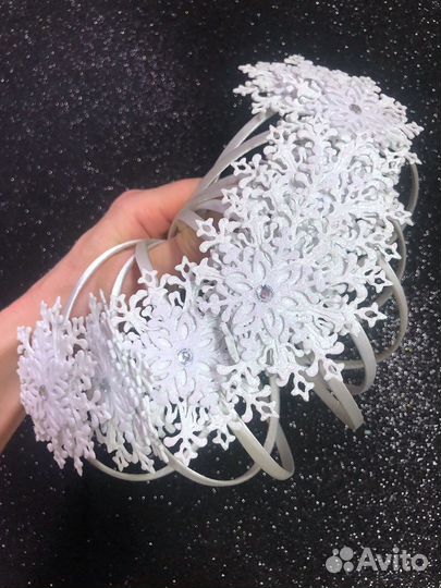 Ободок снежинки для Натальи