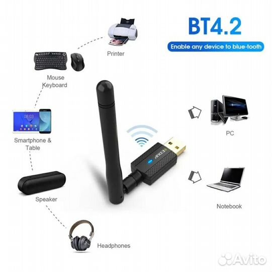 Usb wifi адаптер сетевой edup + bluetooth