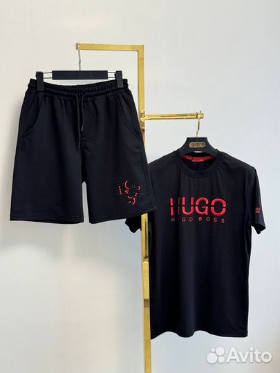 Костюм мужской шорты и футболка Hugo boss