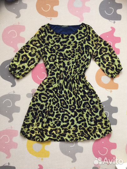Платье леопардовое