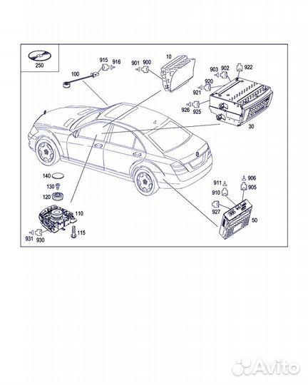 Блок климата рестайлинг комфорта Mercedes S W221