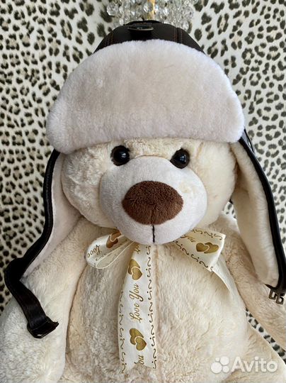 Шапка ушанка из натуральной овчины