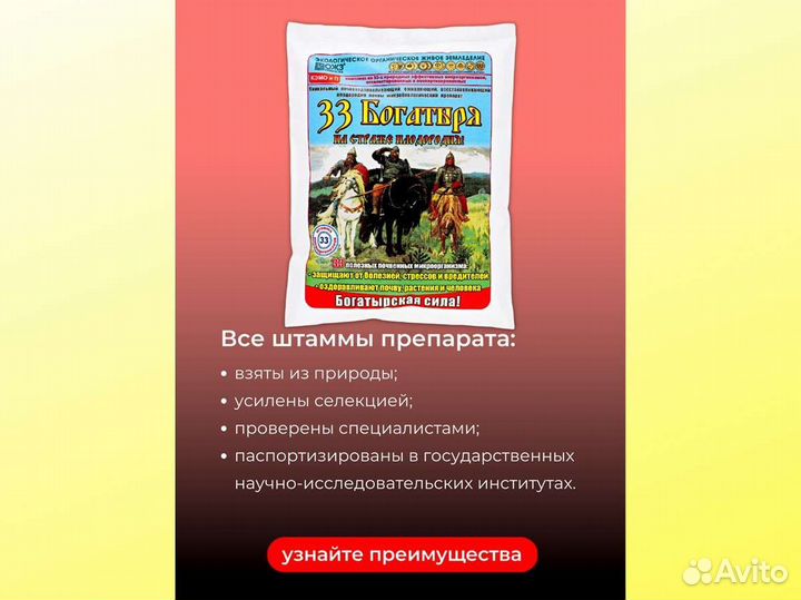 Удобрение микробиологическое 33 богатыря