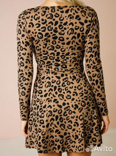 Платье 46 леопардовое