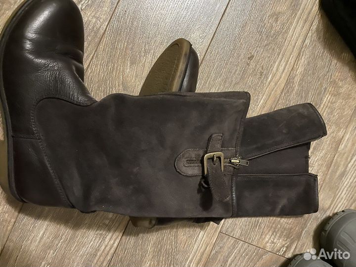 Сапоги zara 32 кожа