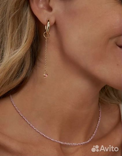 Серьги конго с подвесками