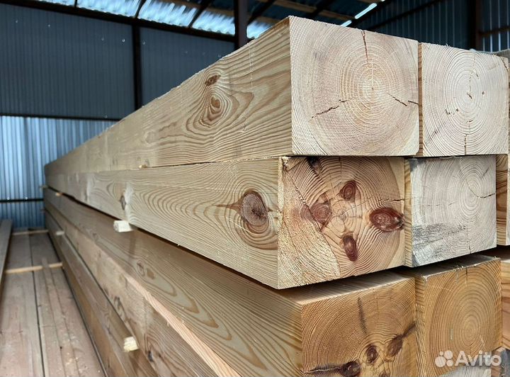 Брус обрезной 100х200х6000мм 1 сорт ГОСТ