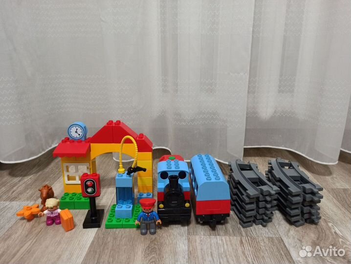 Lego duplo поезда, рельсы, мост