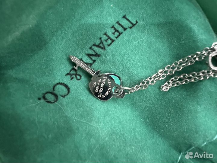 Набор кулон с цепочкой и серьги tiffany