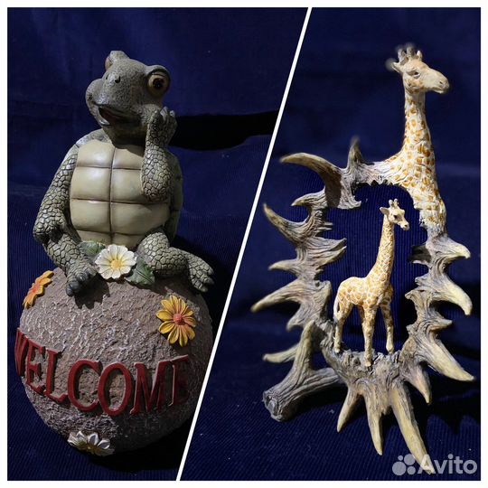 Статуэтка черепаха,жираф,садовая фигура черепаха
