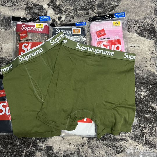 Трусы Supreme boxer briefs hanes