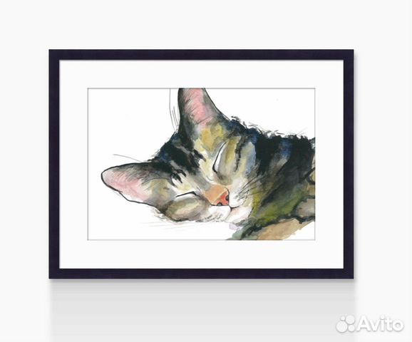 Картина "Спящий кот"
