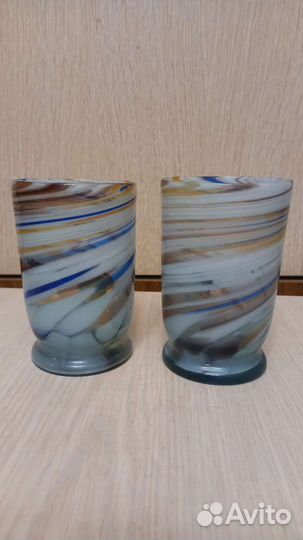 Кружка цветное гутное стекло СССР