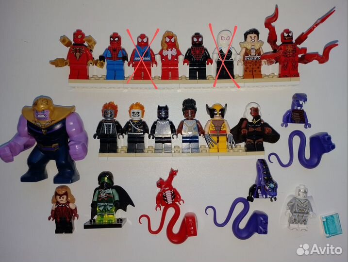 Lego минифигурки Ninjago Marvel Star Wars HP