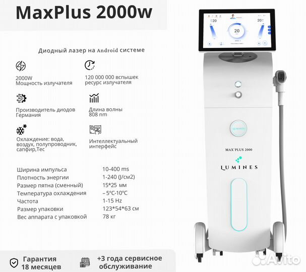 Аппарат для эпиляции Люминес’ MaxPlus 2000вт