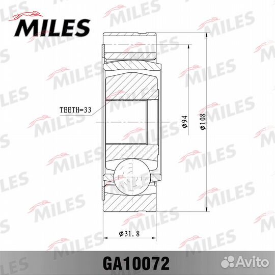 ШРУС VW transporter IV 1.8-2.5 90-03 внутр