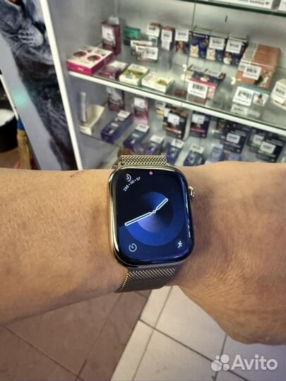 Часы apple watch 10 titanium золотой