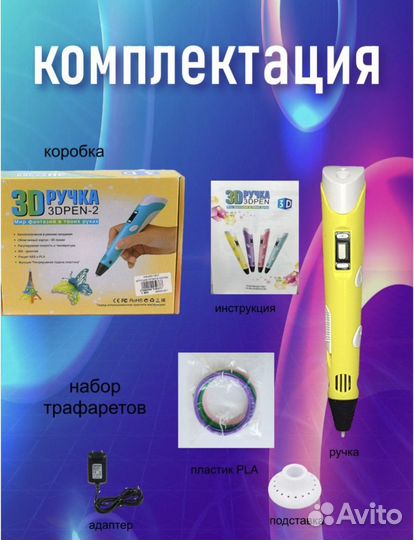 3d ручка (новый набор)