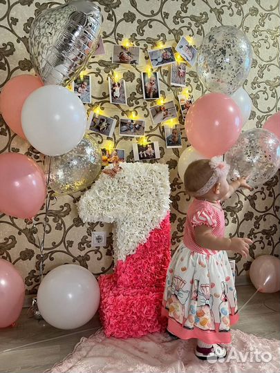 Цифра 1 на годик девочке