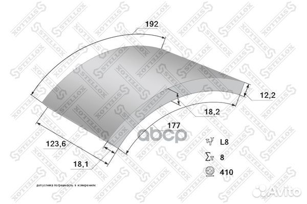 Накладки торм.с заклепк.STD17992 18.2-13.5 410