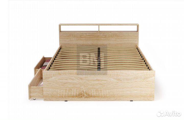 Кровать с ящиками сонома