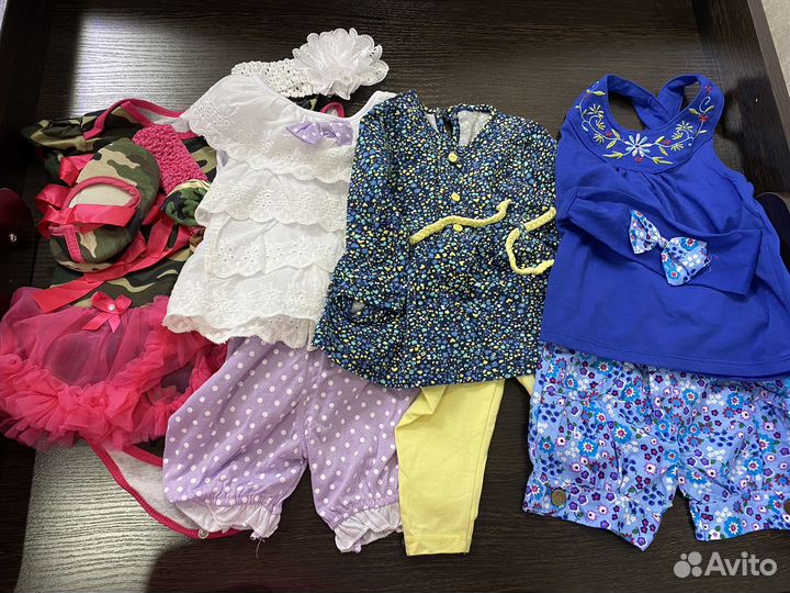Вещи пакетом для девочки 62-80