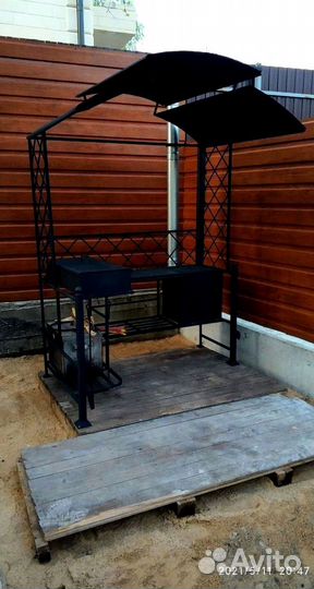 Мангал с печью