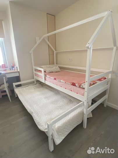2х ярусная кровать с ящиками для хранения
