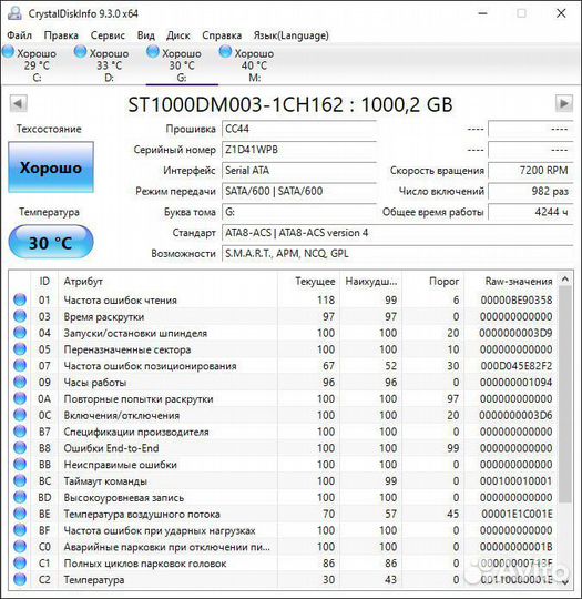 Жёсткий диск на 1000 Gb (1tb)