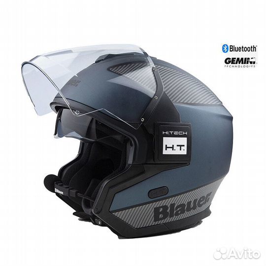 Blauer Solo Btr Мотошлем Blue Carbon Черный