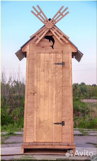 Уличный туалет деревянный TOP222