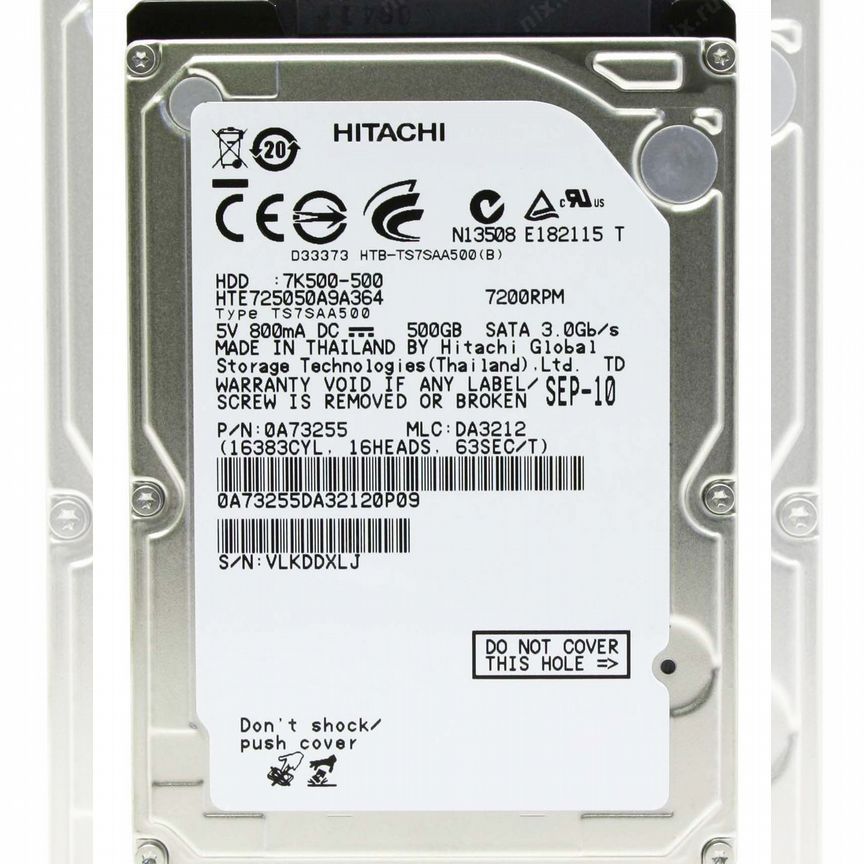 [0A73255] Жесткий Диск Hitachi 500gb Sata2 2,5" Hdd 0a73255