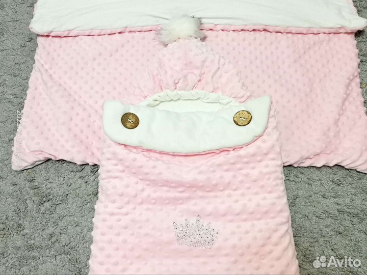 Конверт на выписку для девочки весна-осень