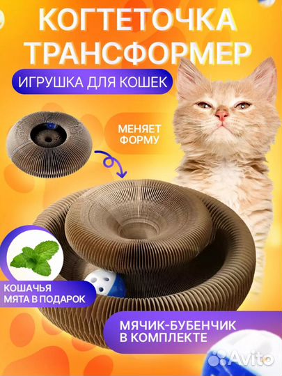 Игрушки для котов и когтеточка