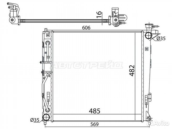 Радиатор Hyundai ix35 09-15 / Kia Sportage 10-16