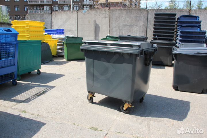 Пластиковый мусорный евроконтейнер 1100л R1783