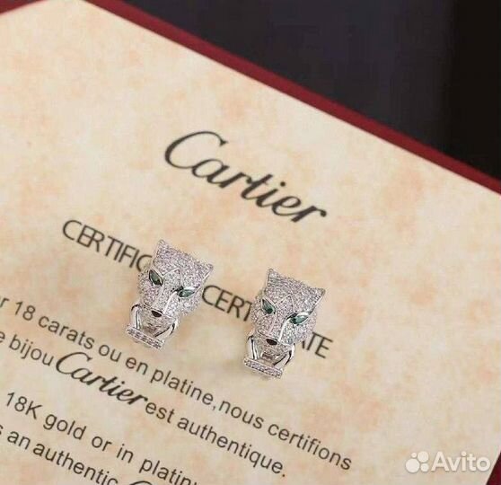 Серьги золотые Cartier