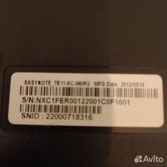 Ноутбук Packard Bell Intel B815/4GB