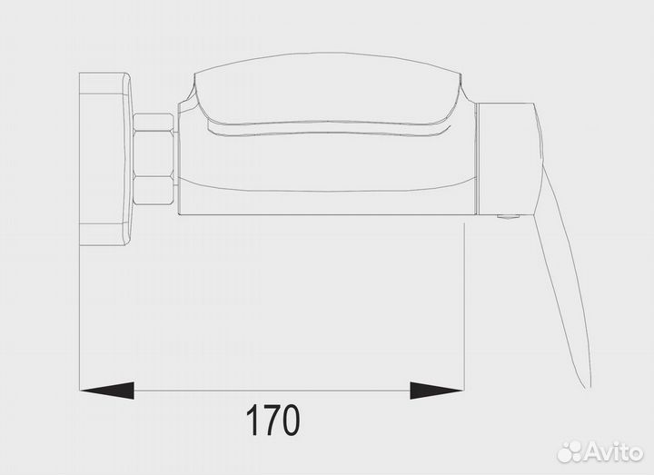 Смеситель для ванны с каскадным изливом Rose R110