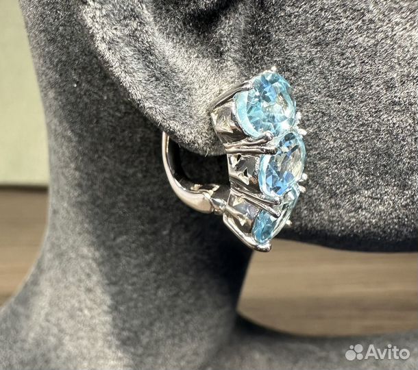 Серьги с топазами