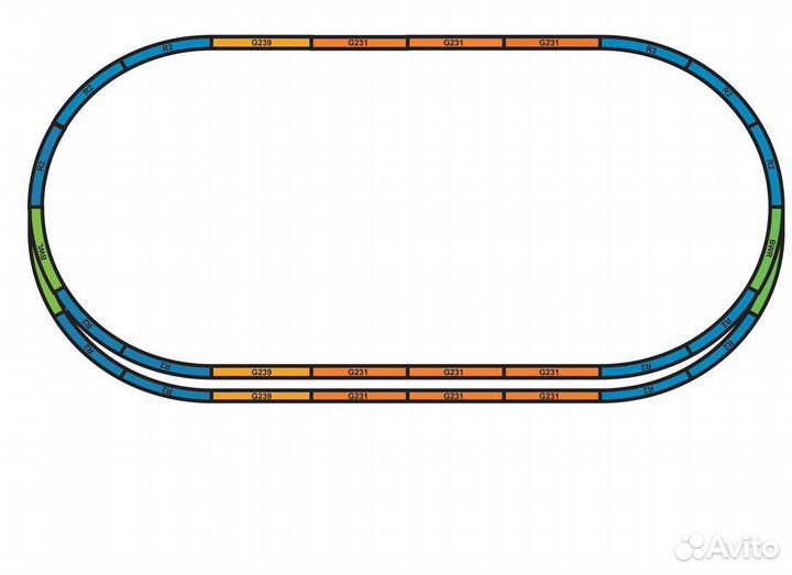 Железная дорога Piko набор H0 16.5 mm 1:87