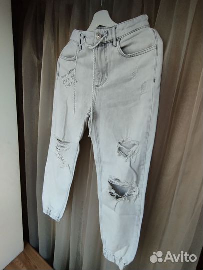 Брюки джинсы женские bershka р. 34