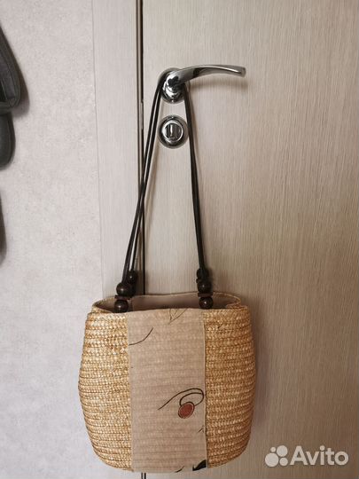 Сумка корзинка соломка