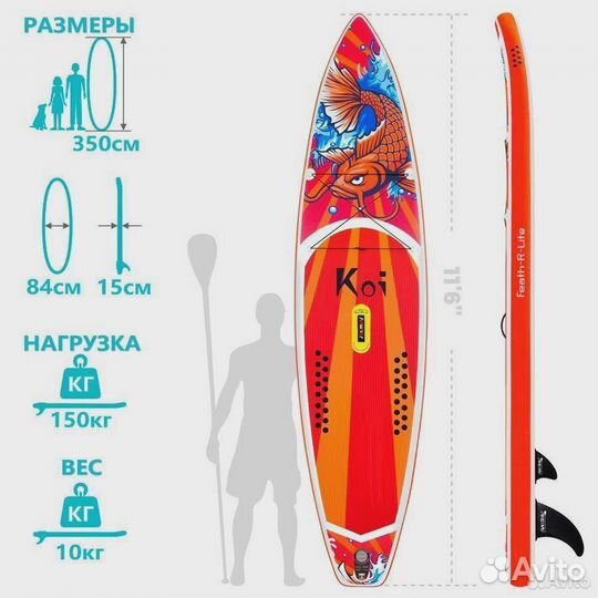 Сапборд Funwater Koi 11'6''