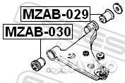 Сайлентблок передний переднего рычага mzab-030