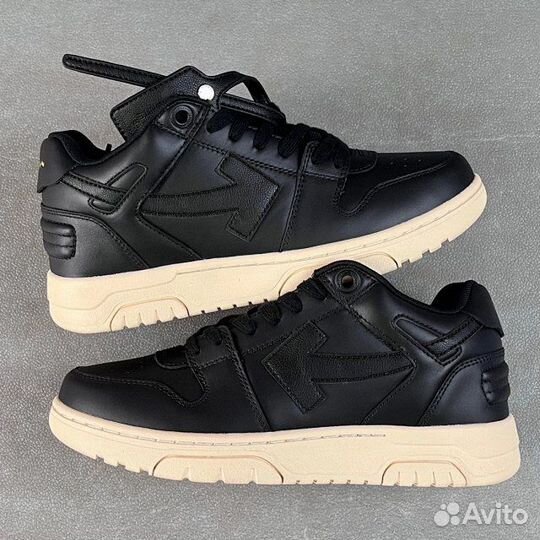 Кеды Off White Out Of Office Black Leather Sneaker