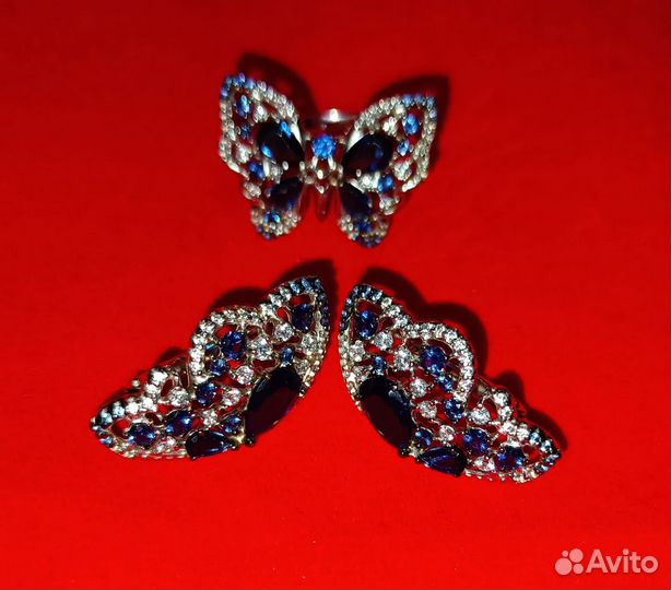 Комплект серьги и кольцо Sokolov серебро 925 пробы